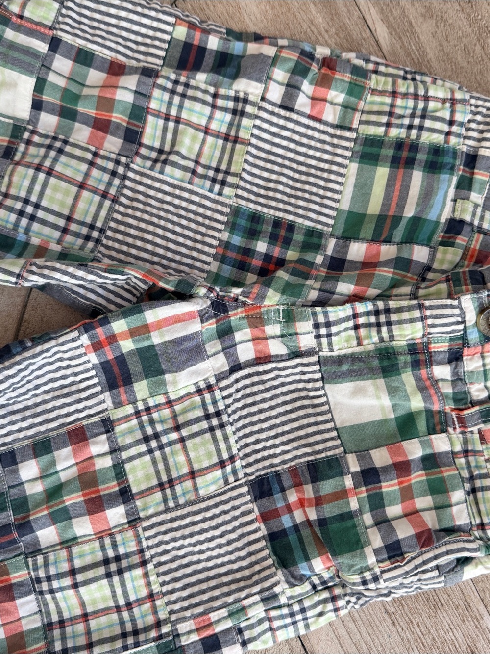 Kids Patchwork Plaid Shorts - Madras plaid Ralph Lauren look for kids